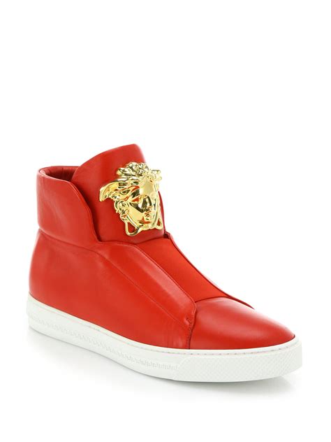 versace men's red sneakers|men's Versace sneakers for sale.